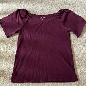 LOFT Burgundy Tee